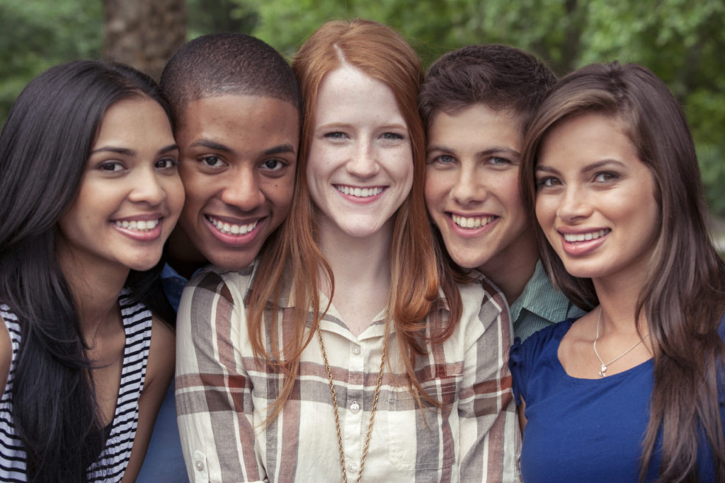 Teenage friends spending time together